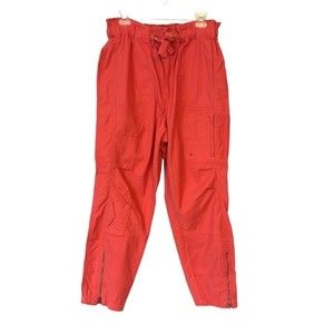 Free People Red Track Pants